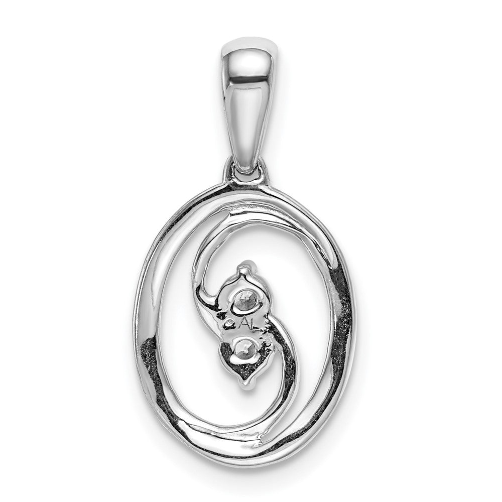 Polished 1/8 carat Diamond Oval Pendant - WBC