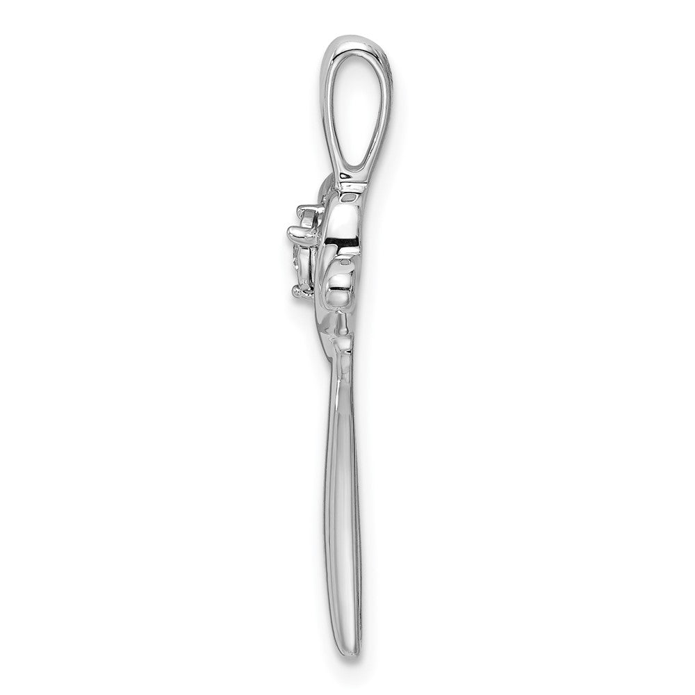 Diamond Heart Omega Slide Pendant - WBC