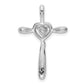 Diamond Heart Omega Slide Pendant - WBC