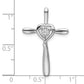 Diamond Heart Omega Slide Pendant - WBC