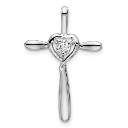 Diamond Heart Omega Slide Pendant - WBC