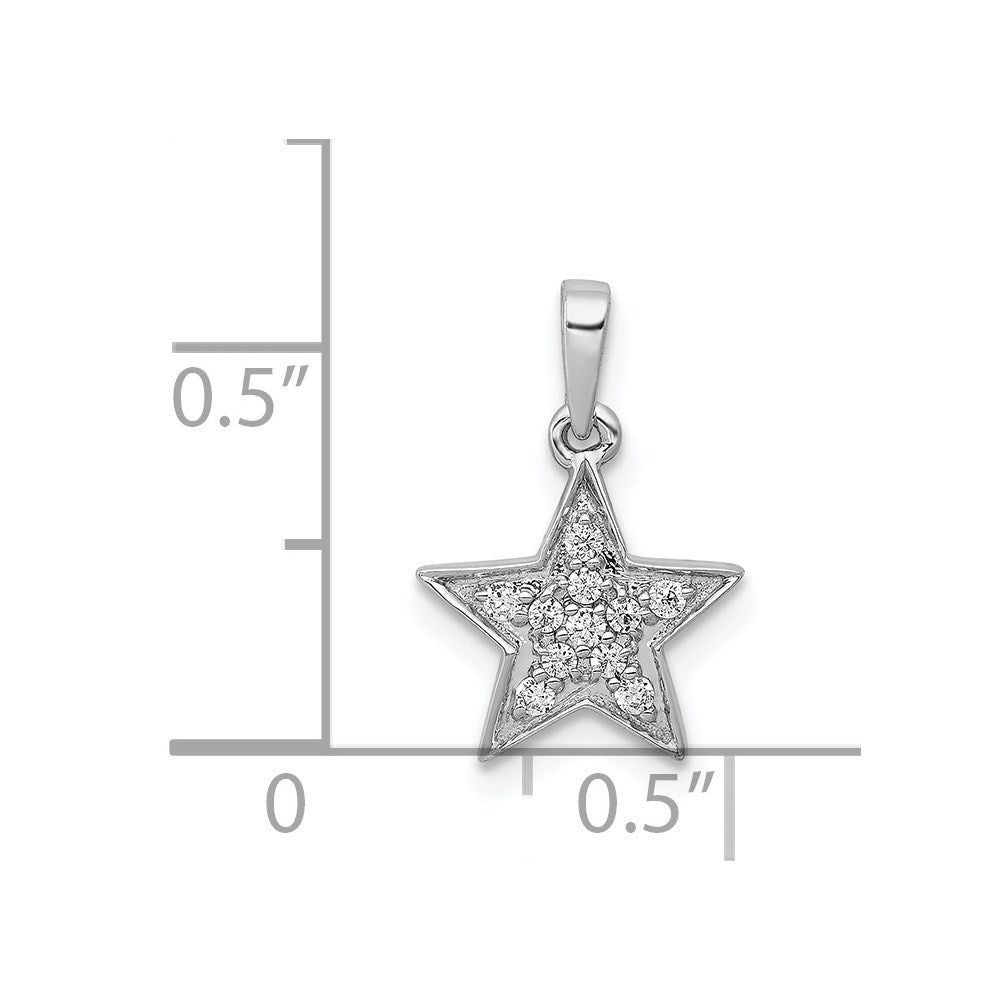 1/10 carat Diamond Star Pendant - WBC