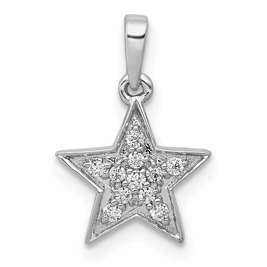 1/10 carat Diamond Star Pendant - WBC