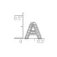 Diamond Letter A Initial Charm - WBC