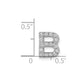 Diamond Letter B Initial Charm - WBC