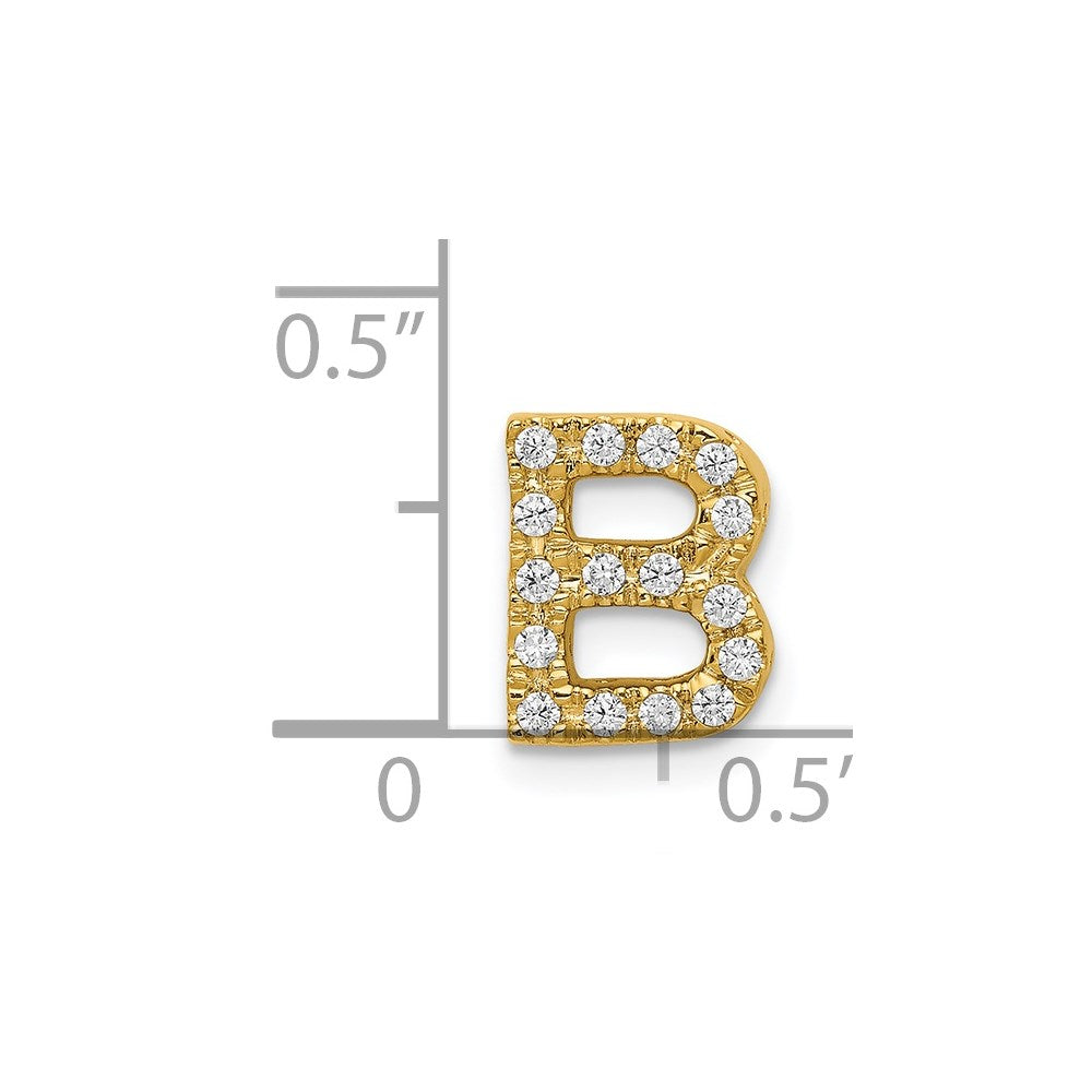 Diamond Letter B Initial Charm - WBC