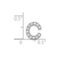 Diamond Letter C Initial Charm - WBC