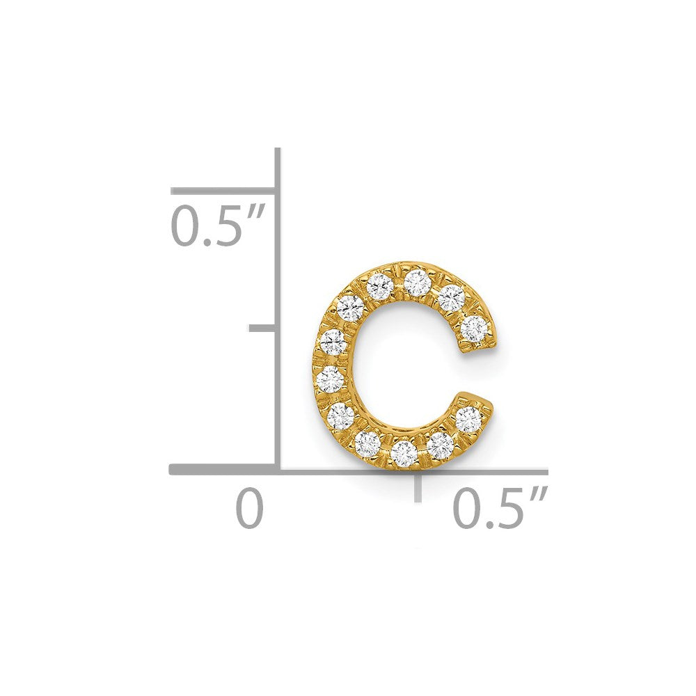 Diamond Letter C Initial Charm - WBC
