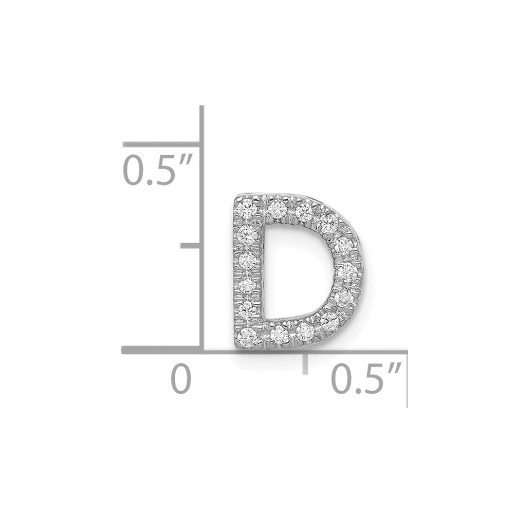 Diamond Letter D Initial Charm - WBC