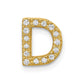 Diamond Letter D Initial Charm - WBC