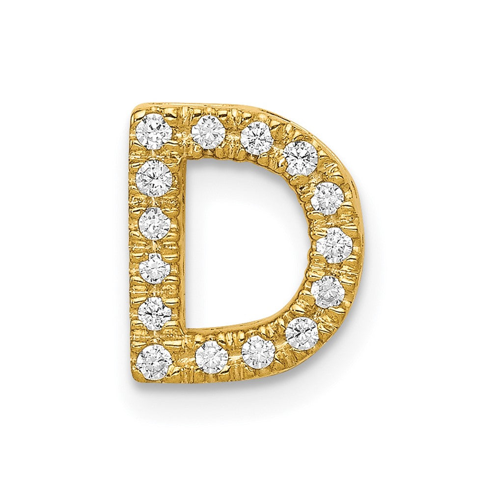 Diamond Letter D Initial Charm - WBC