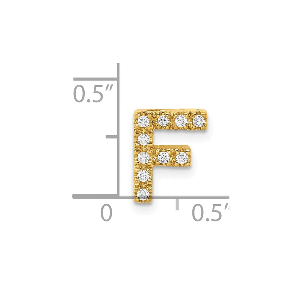 Diamond Letter F Initial Charm - WBC
