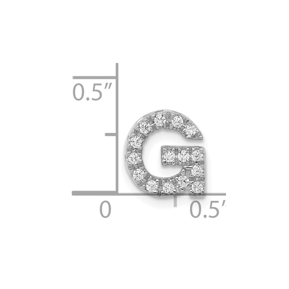 Diamond Letter G Initial Charm - WBC