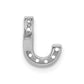Diamond Letter J Initial Charm - WBC