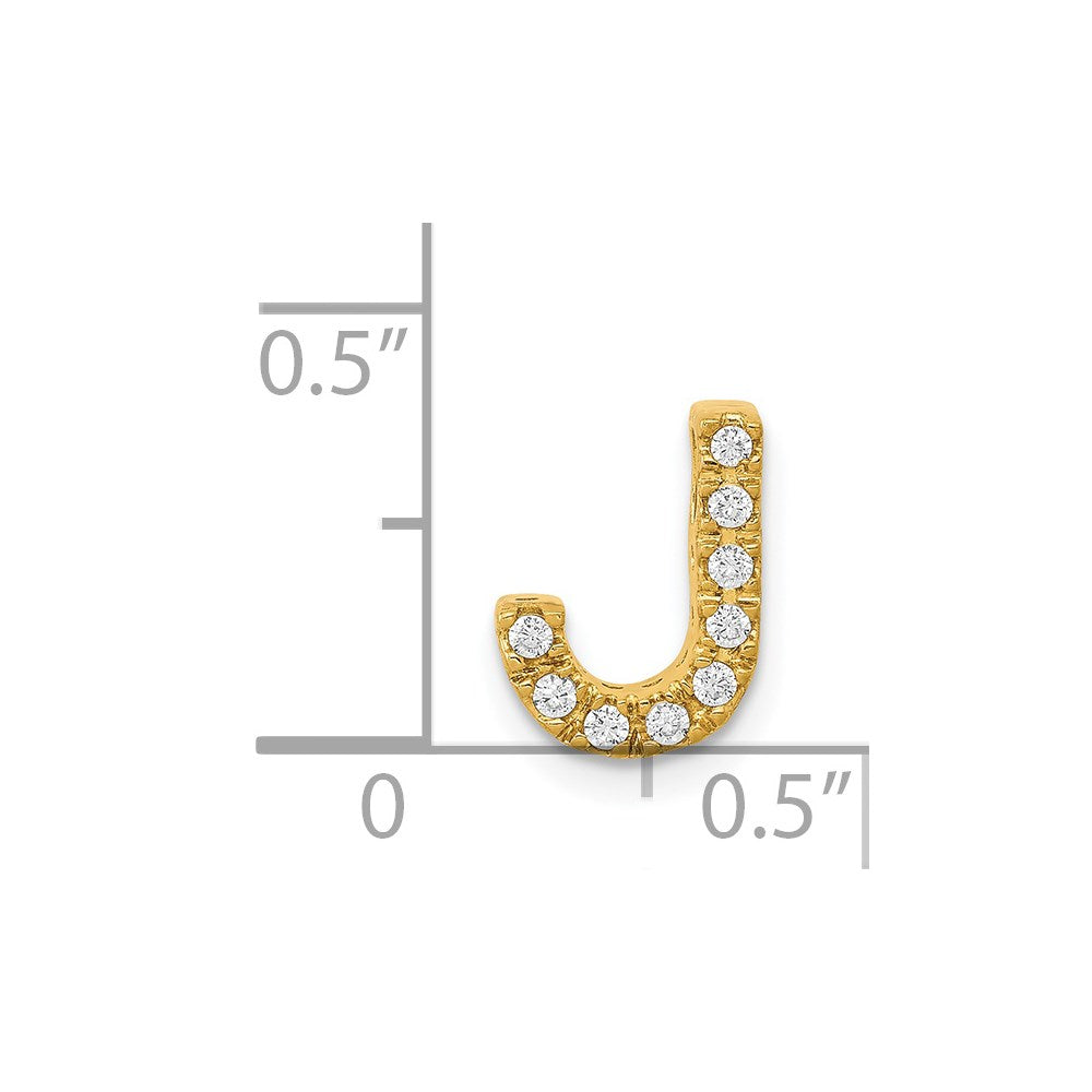 Diamond Letter J Initial Charm - WBC