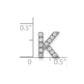 Diamond Letter K Initial Charm - WBC