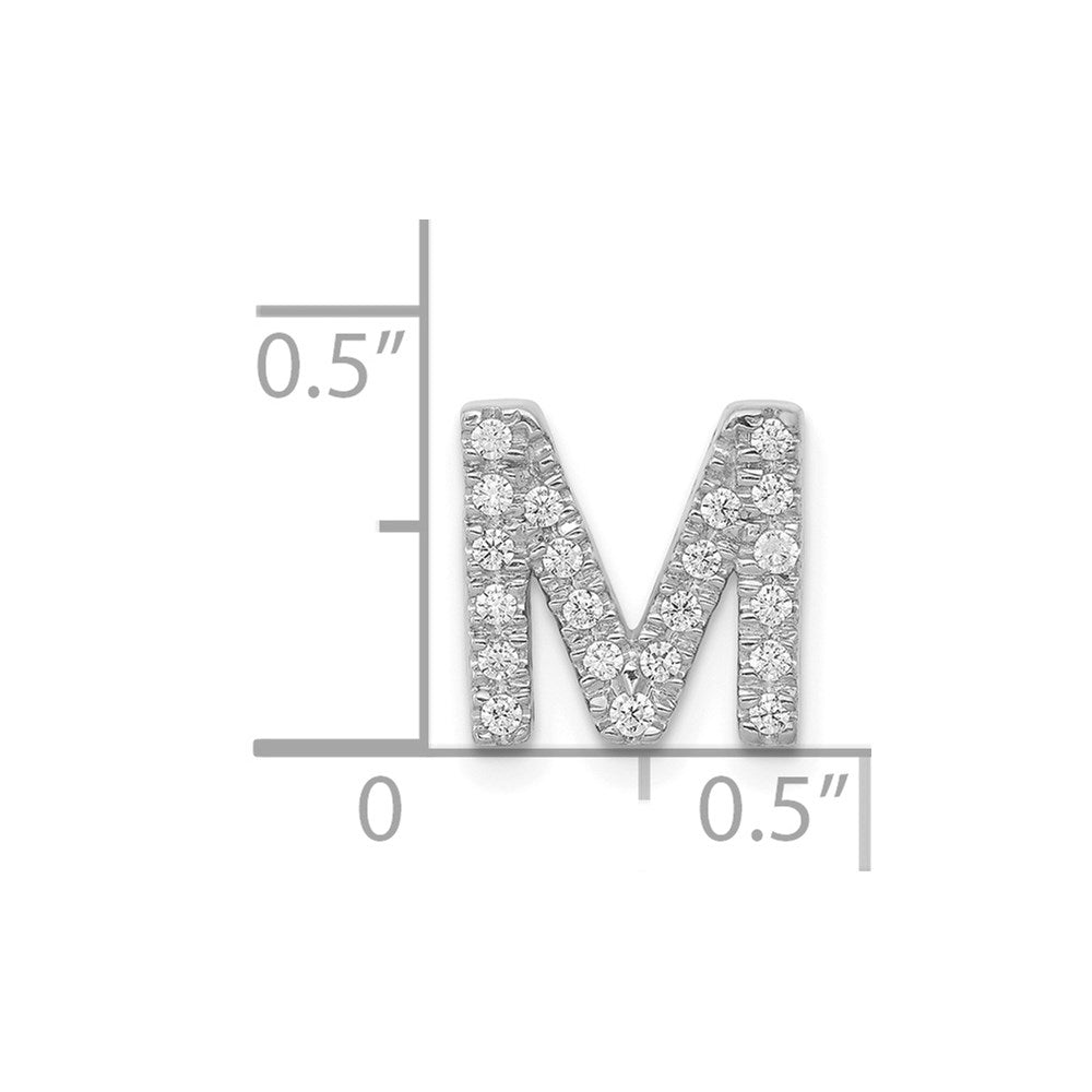 Diamond Letter M Initial Charm - WBC