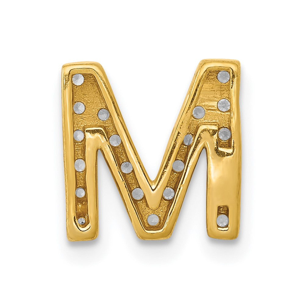 Diamond Letter M Initial Charm - WBC