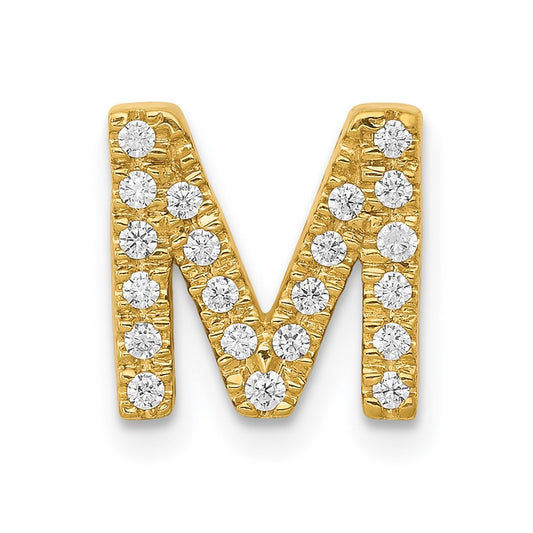 Diamond Letter M Initial Charm - WBC