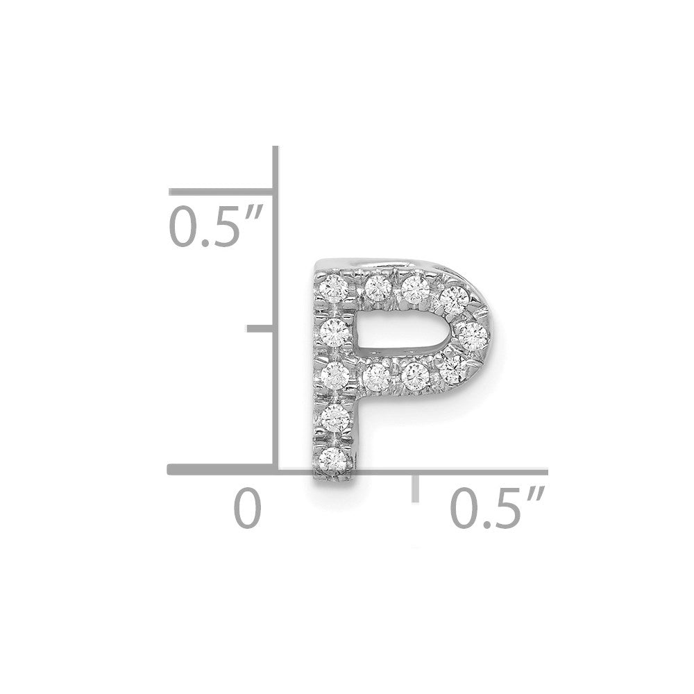 Diamond Letter P Initial Charm - WBC