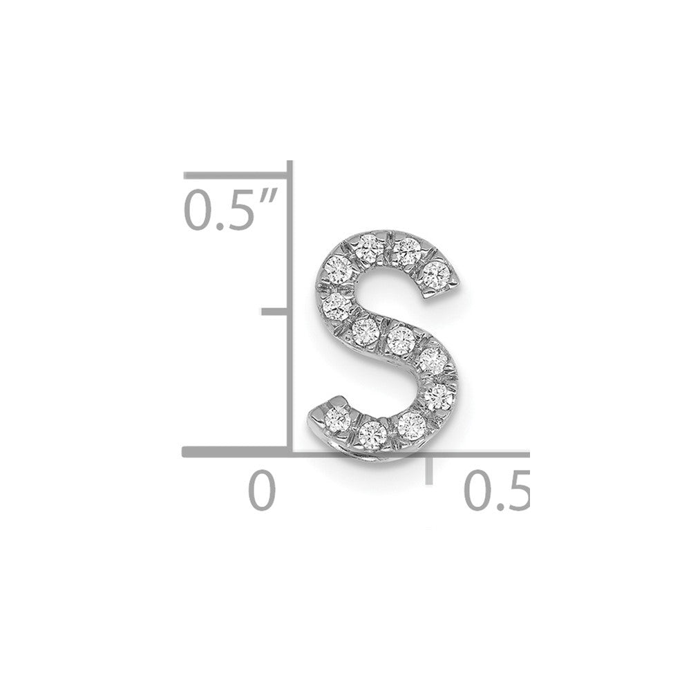 Diamond Letter S Initial Charm - WBC