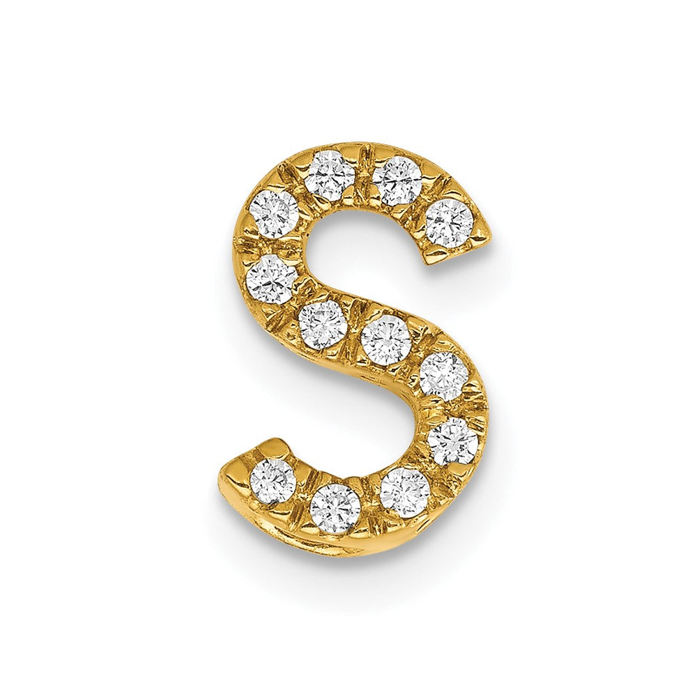 Diamond Letter S Initial Charm - WBC