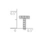Diamond Letter T Initial Charm - WBC