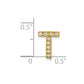 Diamond Letter T Initial Charm - WBC