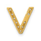 Diamond Letter V Initial Charm - WBC