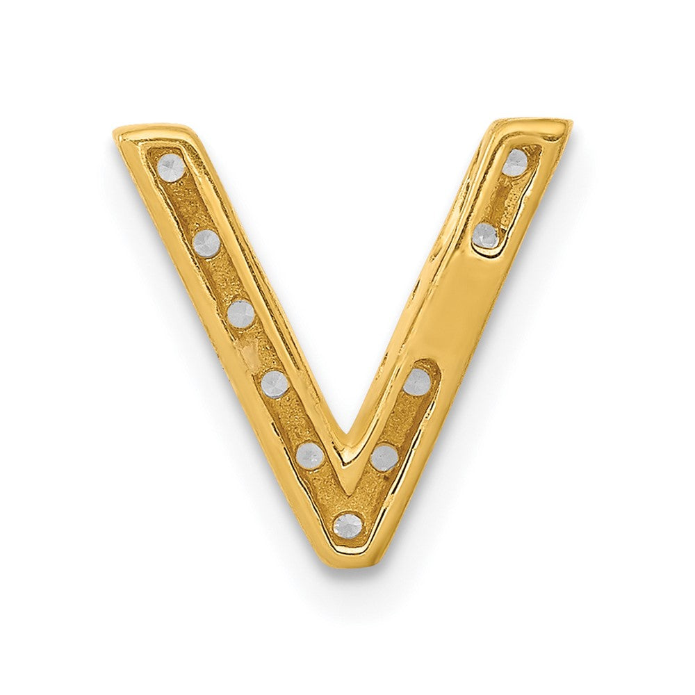 Diamond Letter V Initial Charm - WBC