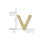 Diamond Letter V Initial Charm - WBC