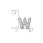 Diamond Letter W Initial Charm - WBC