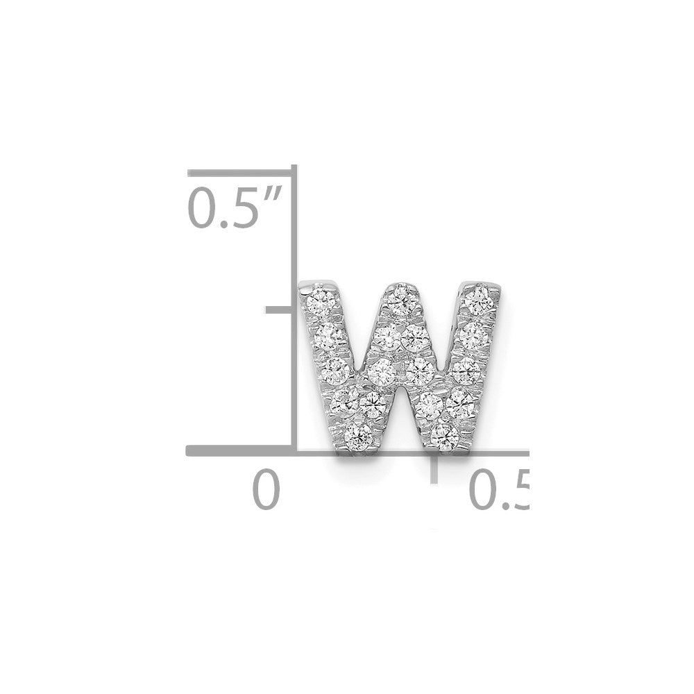 Diamond Letter W Initial Charm - WBC