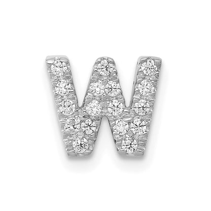 Diamond Letter W Initial Charm - WBC