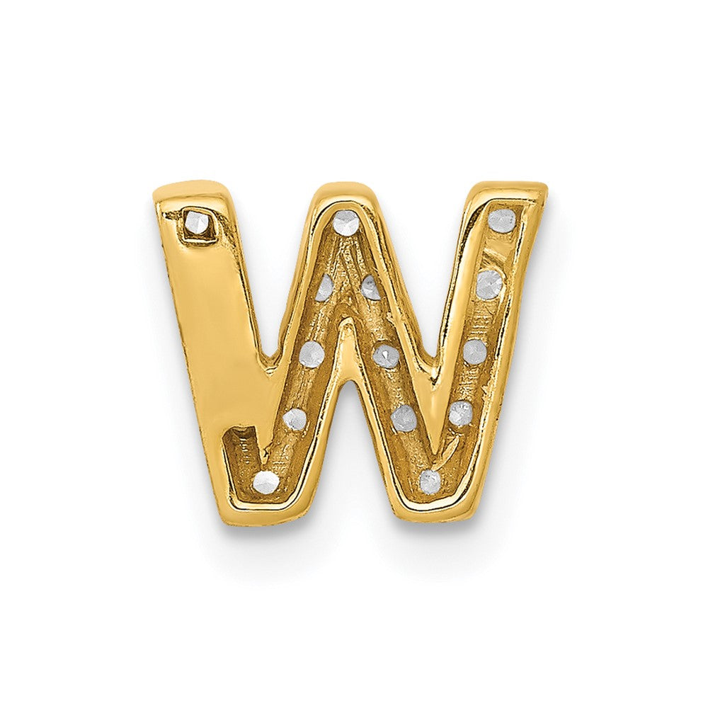 Diamond Letter W Initial Charm - WBC