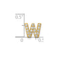 Diamond Letter W Initial Charm - WBC