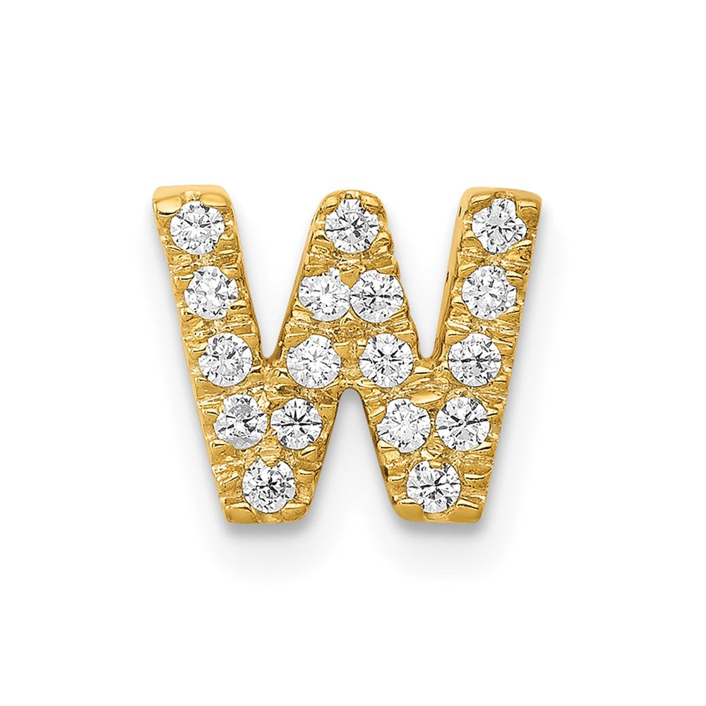 Diamond Letter W Initial Charm - WBC