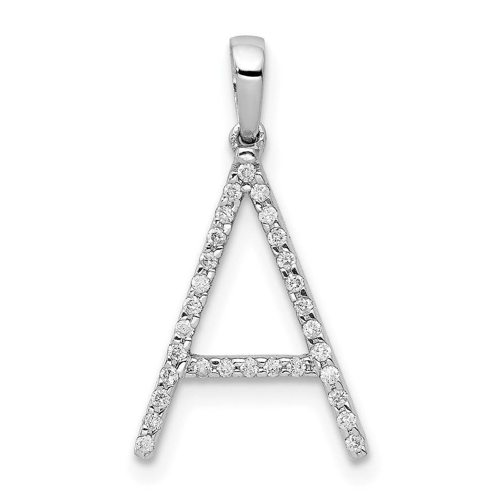 Diamond Letter A Initial Pendant - WBC