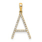 Diamond Letter A Initial Pendant - WBC