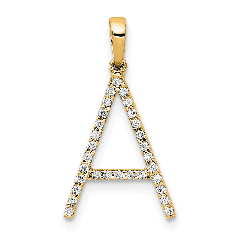 Diamond Letter A Initial Pendant - WBC