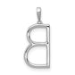 Diamond Letter B Initial Pendant - WBC