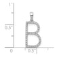 Diamond Letter B Initial Pendant - WBC