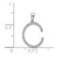 Diamond Letter C Initial Pendant - WBC