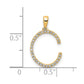 Diamond Letter C Initial Pendant - WBC