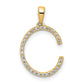 Diamond Letter C Initial Pendant - WBC