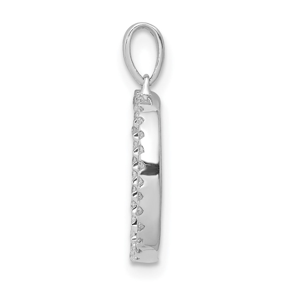Diamond Letter D Initial Pendant - WBC