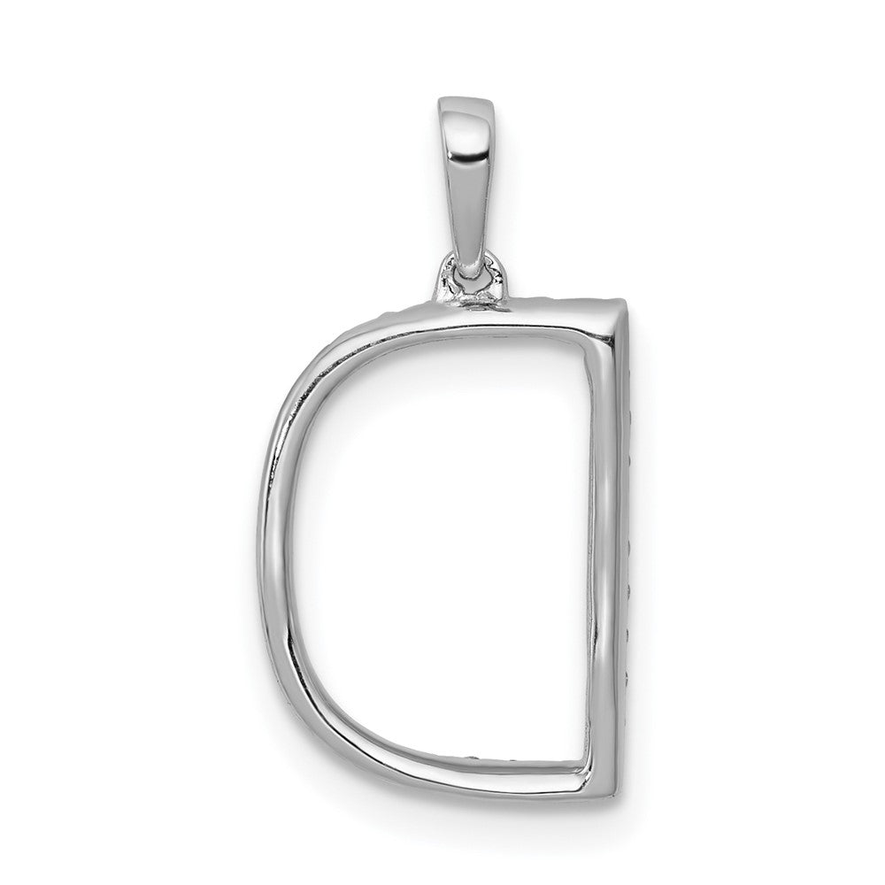 Diamond Letter D Initial Pendant - WBC