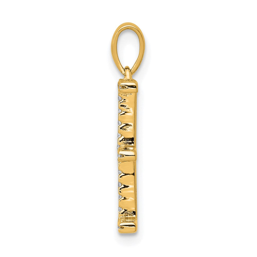 Diamond Letter E Initial Pendant - WBC