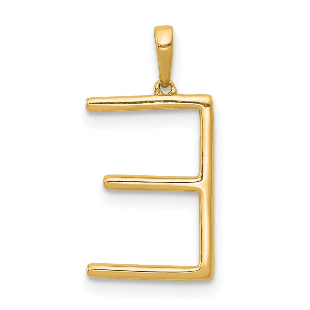 Diamond Letter E Initial Pendant - WBC
