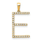 Diamond Letter E Initial Pendant - WBC